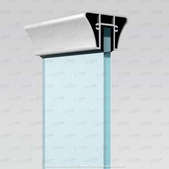 Handrail HR-18 Aluminum Glass Railing Handrail Profile for Balcony and Staircase, Premium Wide Design, Durable Finish, Easy Installation for Indoor and Outdoor Projects 